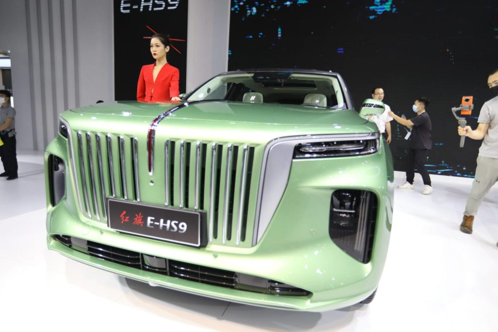 Ein Modell des Hongqi E-HS9 SUV auf der Guangzhou International Automobile Exhibition im November 2020