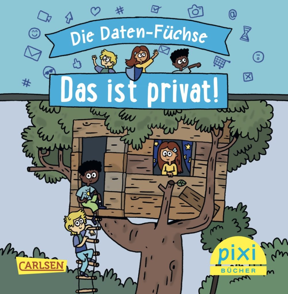 Man sieht das Cover eines Pixie-Buchs: Pixi-Bücher zum Thema Datenschutz