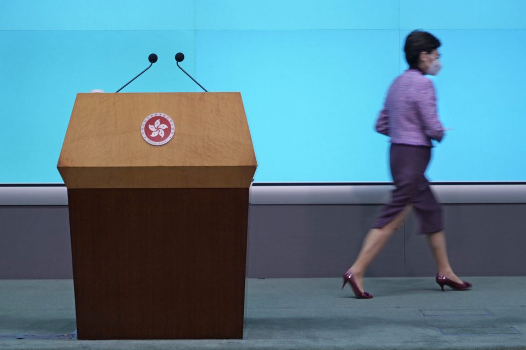 Hongkongs Regierungschefin Carrie Lam wird nicht für eine zweite Amtszeit kandidieren.