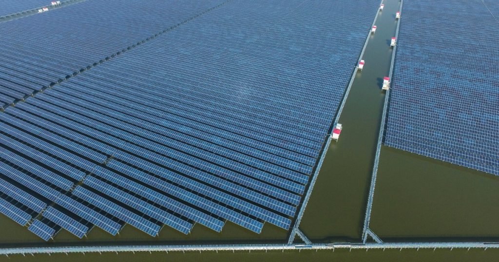 Riesiger Solarpark in China.
