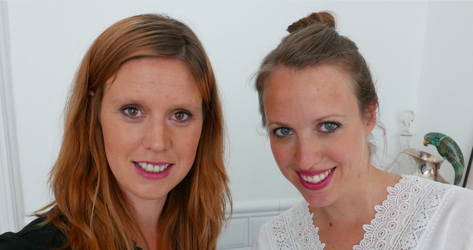 Auf dem Foto sieht man Annie Doerfle und Lena Spak, sie haben das digitale Lernsystem Scobees gegründet.