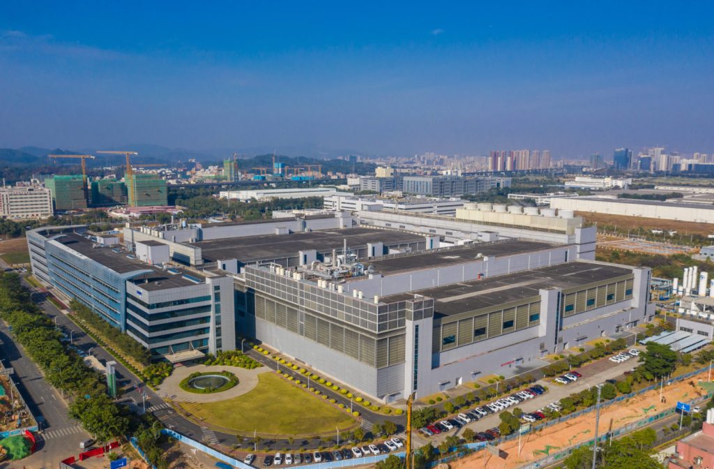 Standort Shenzhen des Chipherstellers SMIC: Der Aufbau von High-Tech-Kapazitäten für Chips fällt in den Konjunktur-Abschwung.