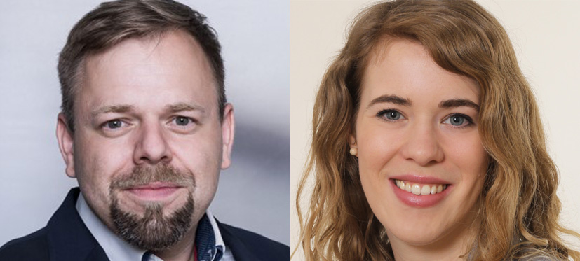 Porträtfoto von Henning Hahn (links) und Laura Vanessa Müller (rechts) 