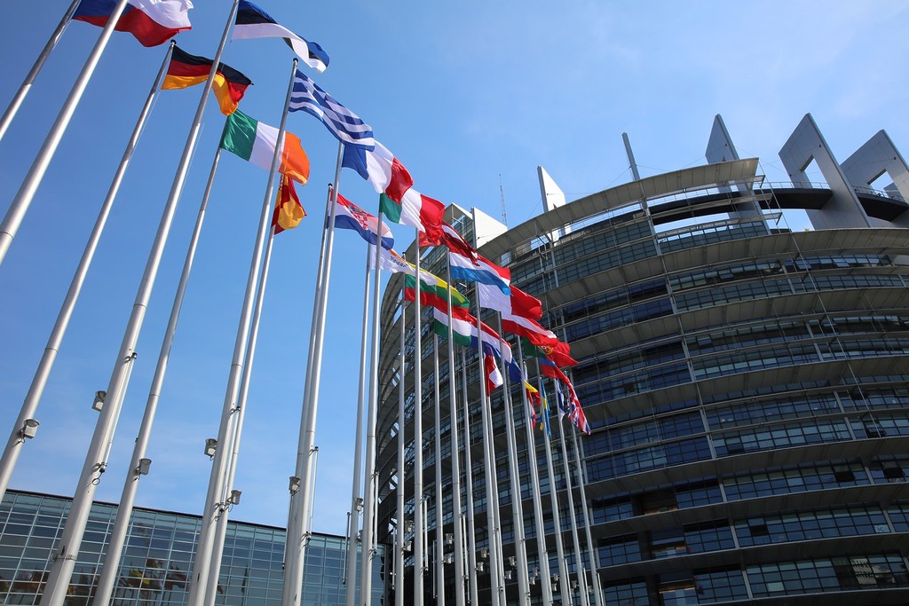 European Parliament Building in Strasbourg. France