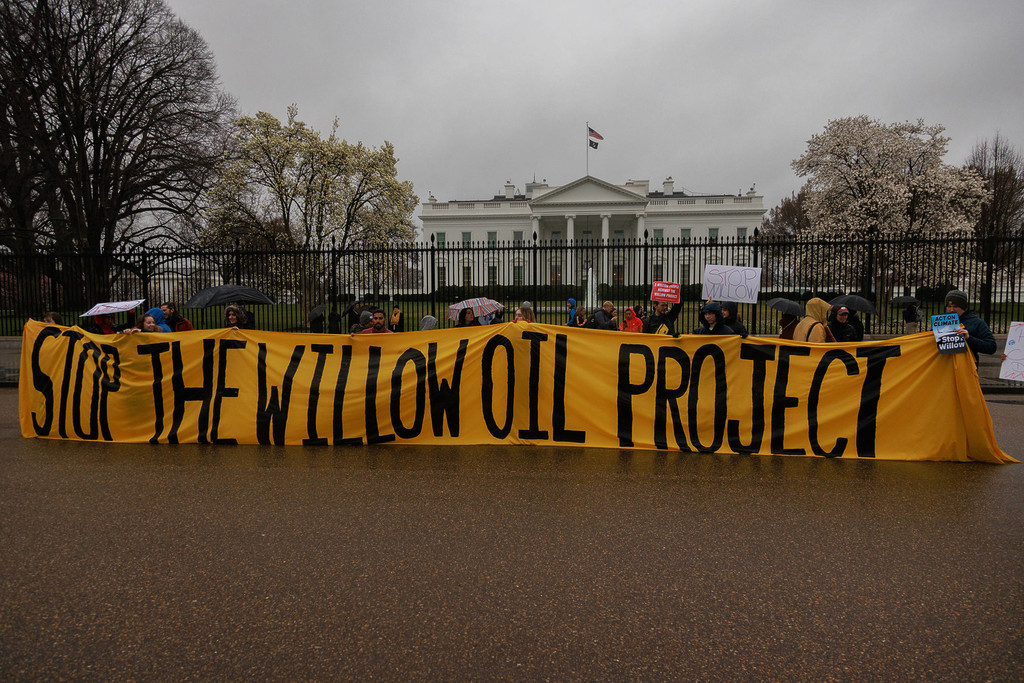 Protest gegen Willow-Öl Projekt vor Weißem Haus