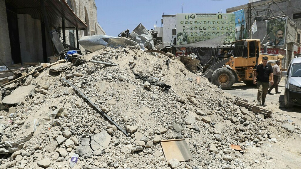 Nach der größten israelischen Militäroperation seit Jahrzehnten: Aufräumarbeiten im Palästinenserlager Jenin, 5. Juli 2023.