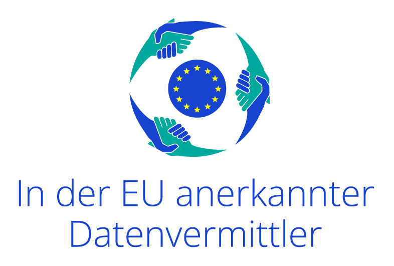 Logo: In der EU anerkannter Datenvermittler