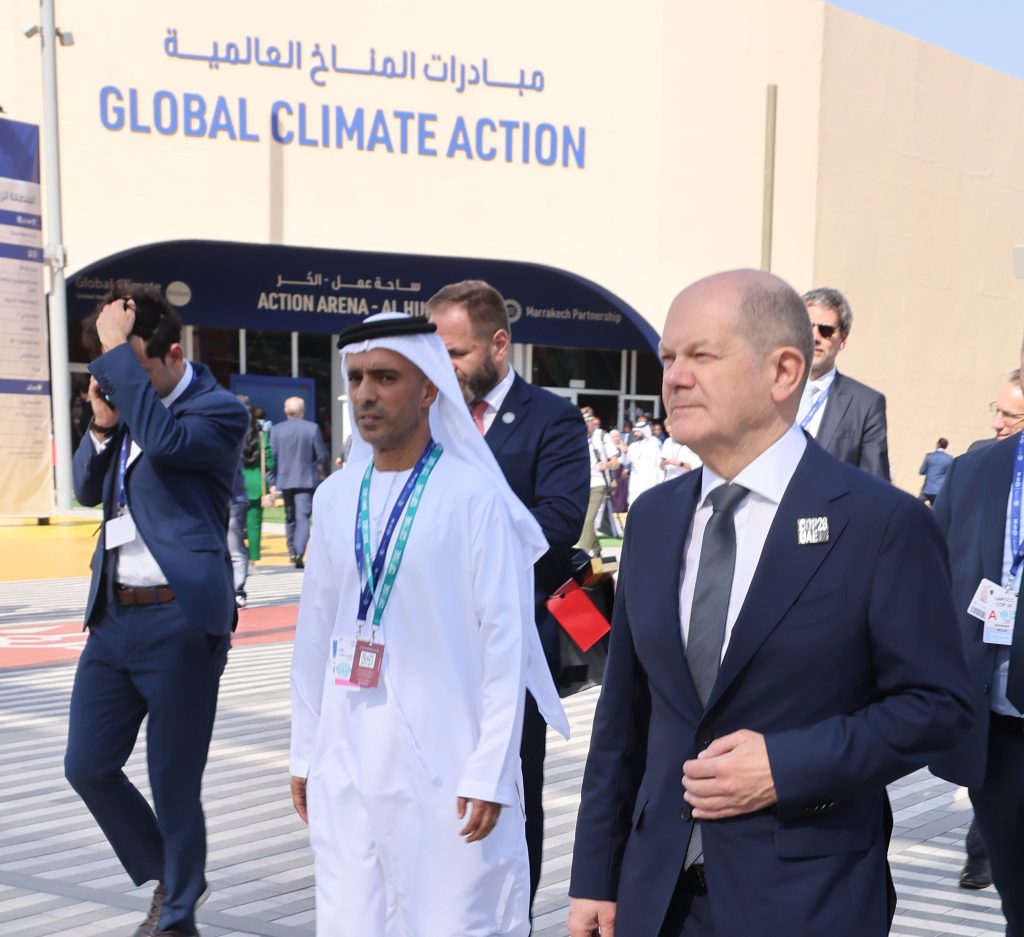 Bundeskanzler Olaf Scholz in Dubai: Er forderte die 
