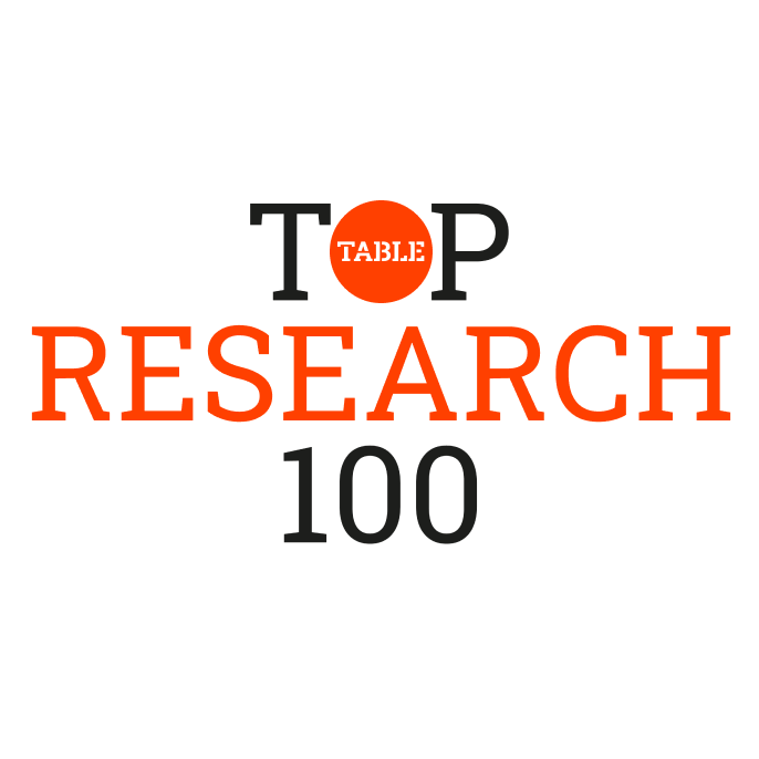 Logo mit der Aufschrift Top Table Research 100