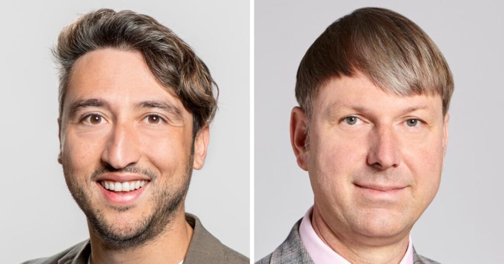 Mahnen: Marcello Ienca, Tenure-Track-Assistenzprofessor für Ethik der KI und Neurowissenschaften an der TUM School of Medicine und Dirk Helbing ist Professor für Computational Social Science an  der ETH Zürich.