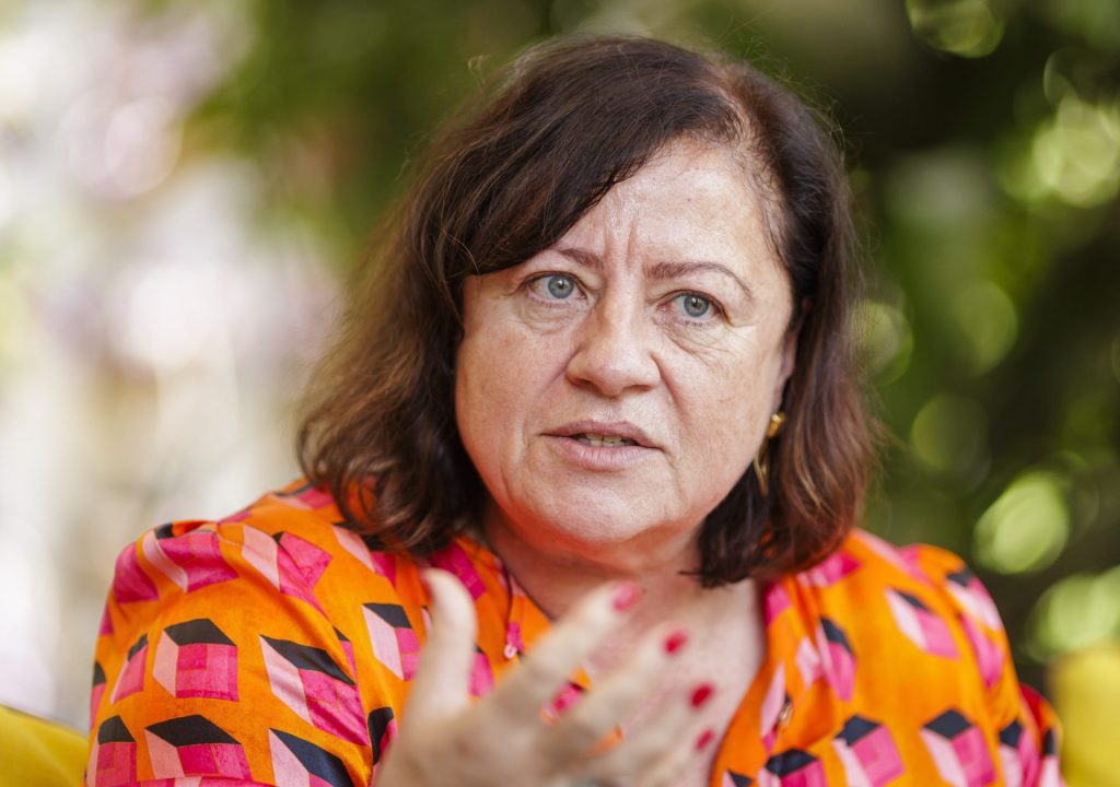 BMZ-Staatssekretärin Bärbel Kofler während eines Besuchs in Abouja.