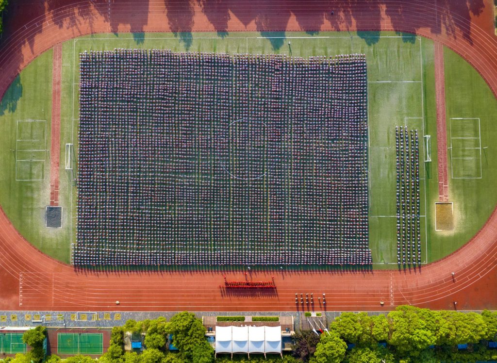 Schüler einer Mittelschule in Suqian, Jiangsu, werden auf den Gaokao vorbereitet.