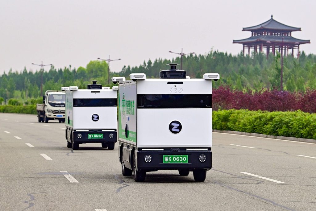 Fahrerlose LKWs in Ordos, Innere Mongolei, China