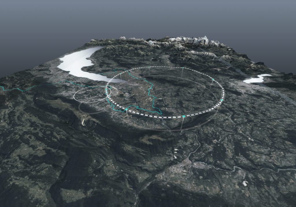 Map showing the preferred placement for the FCC (image: CERN)