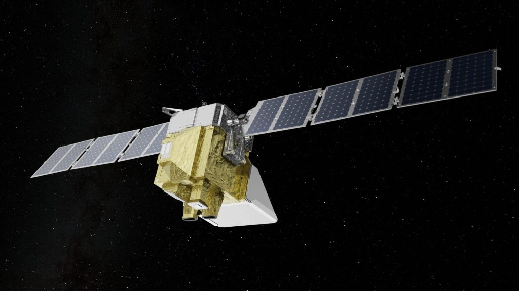 Mit diesem Satelliten (Modellfoto) will eine NGO zu mehr Transparenz über Methan-Emissionen beitragen. Die Daten sollen kostenfrei zur Verfügung gestellt werden.