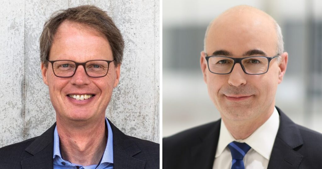 Axel Ockenfels (li.) ist Professor für Wirtschaftswissenschaft an der Universität zu Köln und Direktor am Max-Planck-Institut zur Erforschung von Gemeinschaftsgütern in Bonn. Achim Wambach (re.) ist Präsident des ZEW - Leibniz Zentrum für Europäische Wirtschaftsforschung und Professor für Volkswirtschaftslehre an der Universität Mannheim.