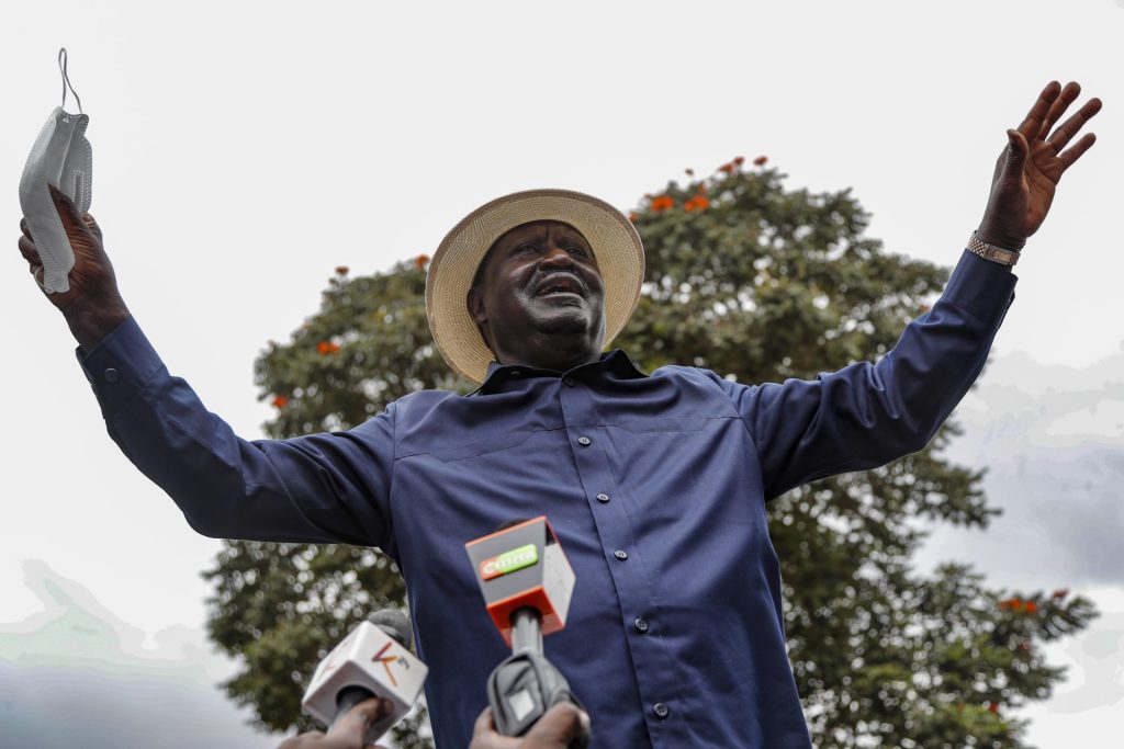 Kenias Oppositionsführer Raila Odinga bei einer Kundgebung im vergangenen Jahr.