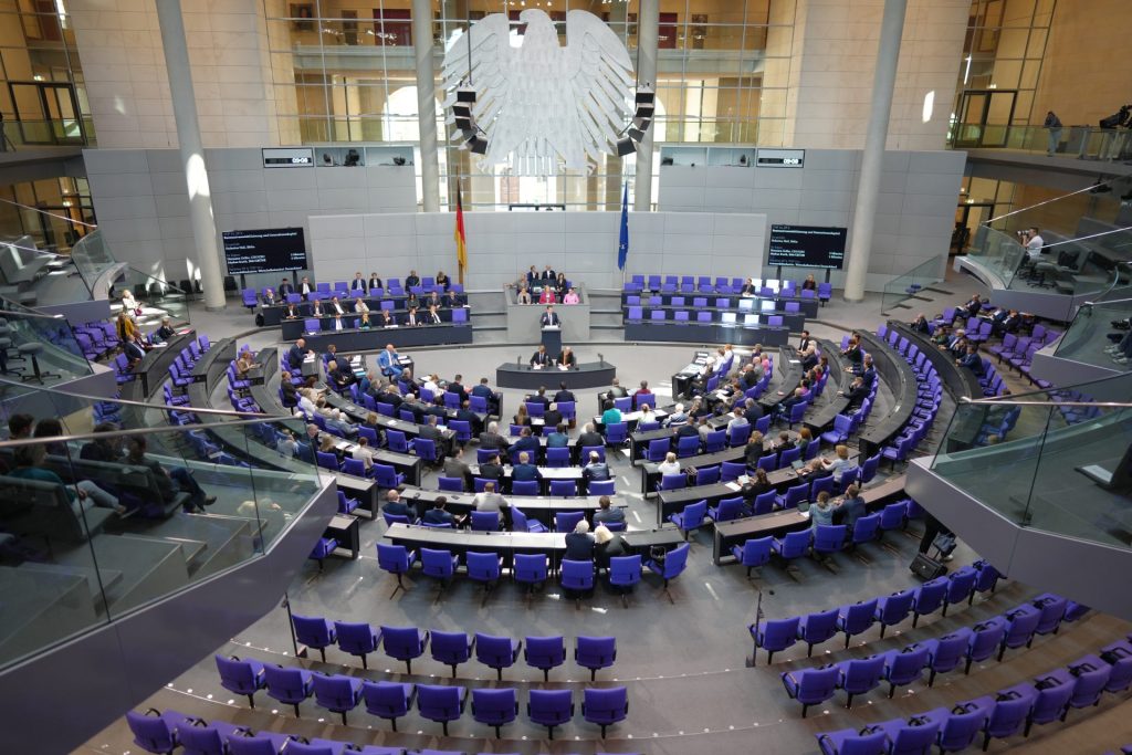 Plenarsaal im Bundestag.