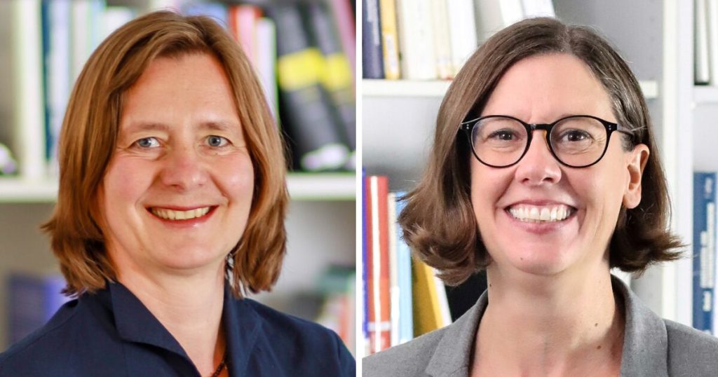 Jana Stibbe und Grit Würmseer vom HIS-Institut für Hochschulentwicklung in Hannover.