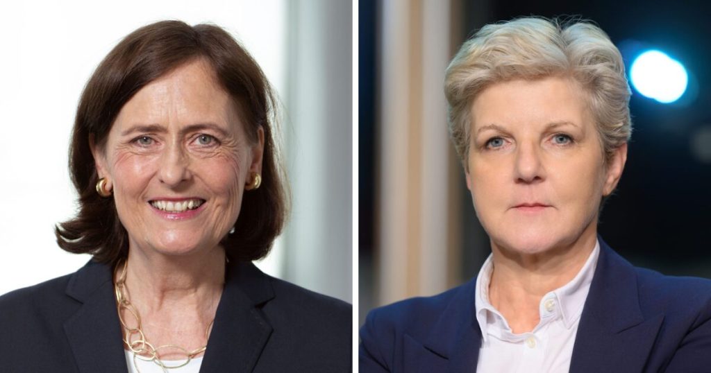 Sie gehen innerhalb der Allianz der Wissenschaftsorganisationen voran und verlassen mit ihren Institutionen X: DFG-Präsidentin Katja Becker und Leibniz-Präsidentin Martina Brockmeier. 