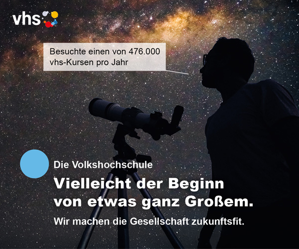Wir machen die Gesellschaft zukunftsfit. Über 800 Volkshochschulen in Deutschland wecken Neugier auf die Zukunft.