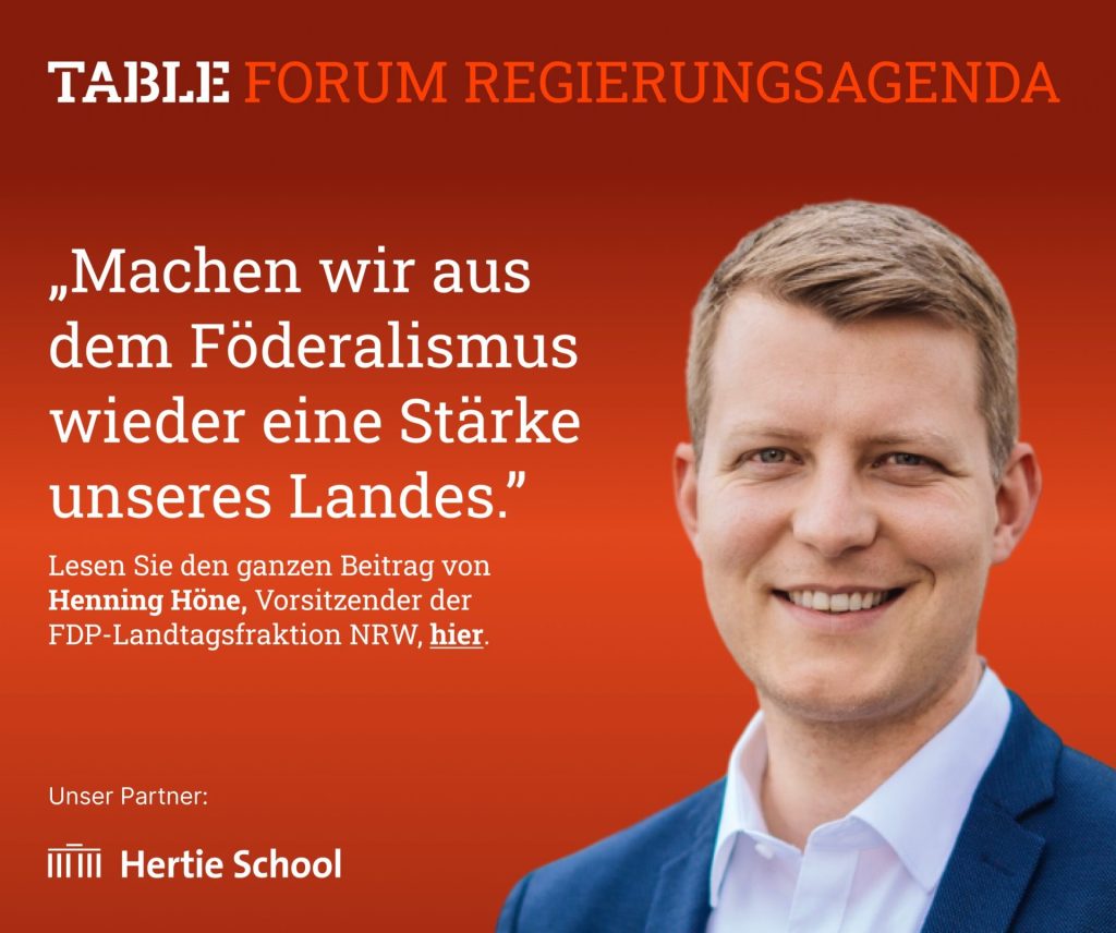 Lesen Sie den ganzen Beitrag von Henning Höne, Vorsitzender der FDP-Landtagsfraktion NRW, hier.