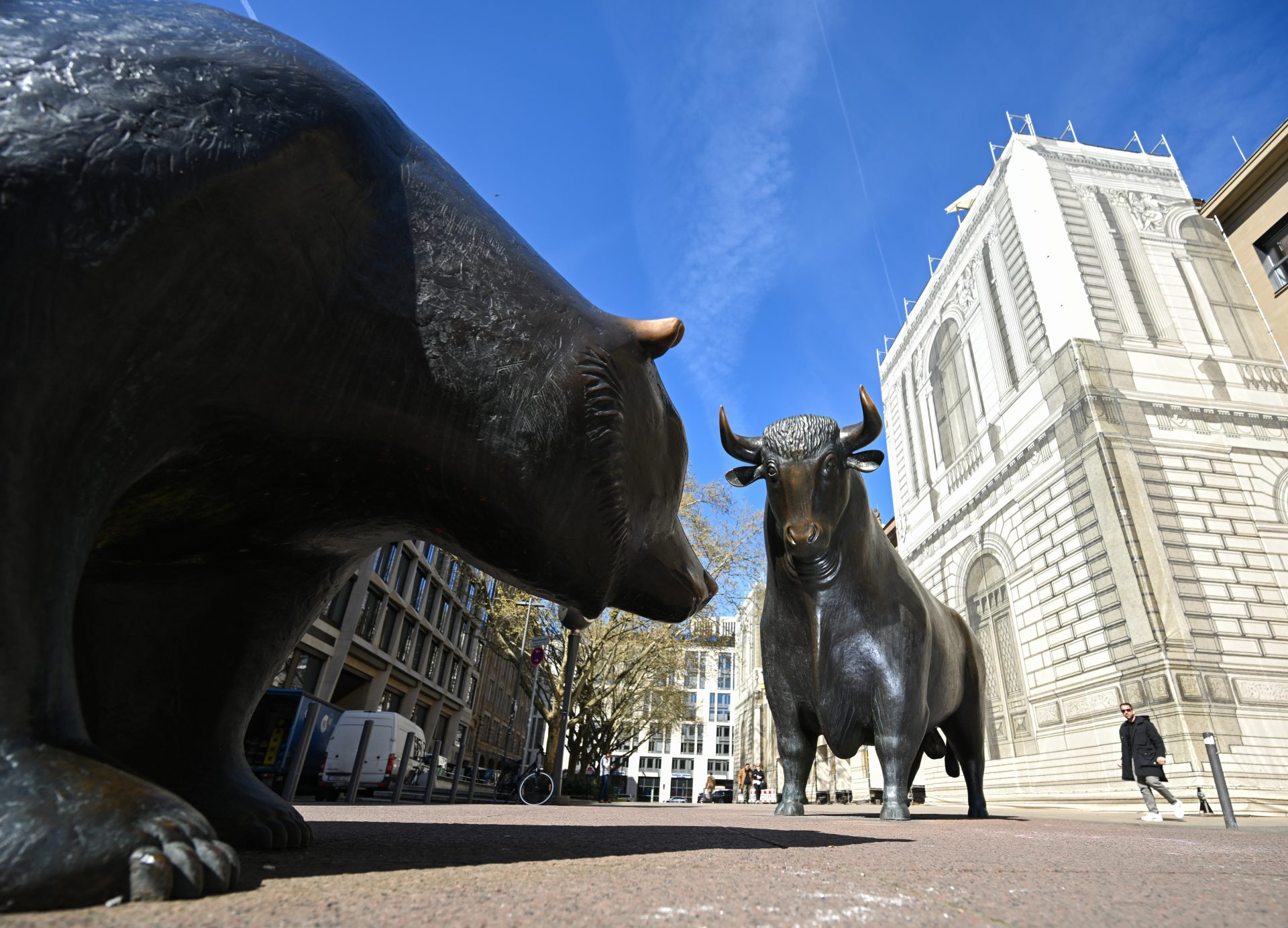 Bulle und Bär in Frankfurt 