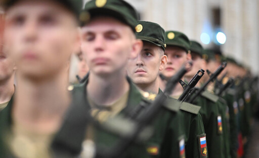 August 2023: junge russische Rekruten in Moskau.