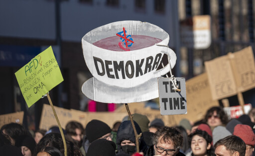 Gegendemonstrationen bei einer AfD-Wahlkampfveranstaltung.