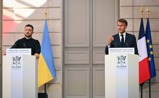 Der ukrainische Präsident Selenskyj und der französische Präsident Macron.