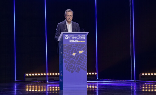 August 22, 2025 Rimini, Italy, Italy: Rimini, MEETING 2025, pictured is MARIO DRAGHI, former Prime Minister, at the meeting: ''What Horizon for Europe? (Credit Image: © Giorgio Salvatori/IPA via ZUMA Press)August 22, 2025
