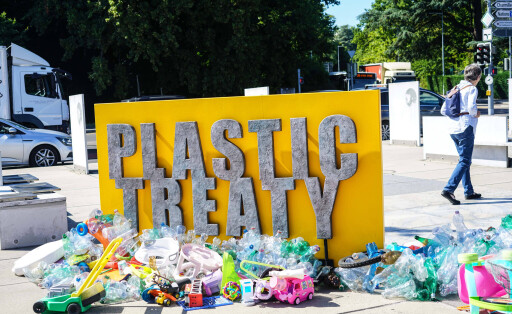 Protestaktion gegen den hohen Plastikverbrauch