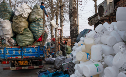 China Plastik Müll Lockdown