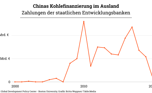 Chinas Kohlefinanzierung im Ausland - Grafik