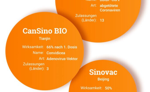 Infografik zeigt Chinas Impfstoffe