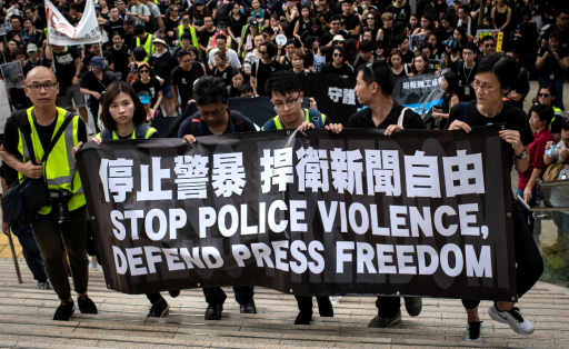 Hongkong demo pressefreiheit