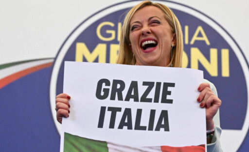 September 26, 2022, Rome, Italy: GIORGIA MELONI at the headquarters of the Brothers of Italy (Fratelli d Italia) in Rome