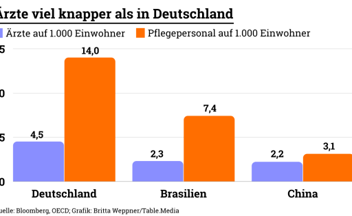 Ärzte viel knapper als in Deutschland