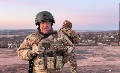 UKRAINE, DONETSK REGION - MARCH 3, 2023: Seen in this video screen grab is PMC Wagner founder Yevgeny Prigozhin as he appears in a video address to call on Ukraine s president Zelensky to let children and the elderly leave the town of Artyomovsk Bakhmut. Contolled by the Armed Forces of Ukraine, the town is an important railway junction which plays a crucial role for supplying Ukrainian troops in Donbass. Heavy fighting is taking place for control over the town. Video screen grab. Best possible quality. Konkord Company Press Service/TASS PUBLICATIONxINxGERxAUTxONLY 57665279
