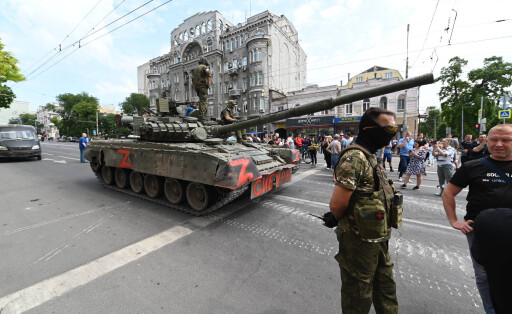 June 24.2023. Russia. Rostov-on-Don. Soldiers of the Wagner PMCs at the building of the Southern Military District. KarbinovxAnatoly