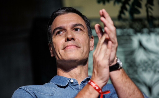 Spain Election - PSOE Resists - Madrid The President of the Government of Spain and Secretary General of the PSOE, Pedro Sanchez, thanks his voters for the results obtained on election day of the general elections at the headquarters of the Socialist Party in Ferraz Street, on July 23, 2023, in Madrid, Spain. All Spaniards have been called today, July 23, 2023, to elect their representatives for the next four years. At stake are 350 seats in the Congress and 208 in the Senate since 57 of the 265 senators are appointed by autonomous regions, which will have to elect the next Government. Photo by Alejandro Martinez Velez/Europa Press/ABACAPRESS.COM Madrid Spain PUBLICATIONxNOTxINxFRAxESPxUKxUSAxBELxPOL Copyright: xEuropaxPress/ABACAx 861711_004 EuropaxPress/ABACAx 861711_004