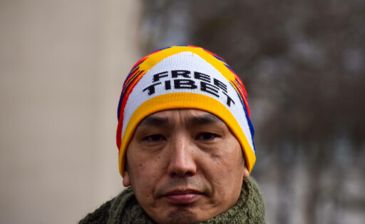 March 10, 2023, London, England, United Kingdom: Protesters gathered outside Downing Street on the 64th anniversary of the start of the 1959 Tibetan uprising, calling for a free and independent Tibet. London United Kingdom - ZUMAv130 20230310_zip_v130_016 Copyright: xVukxValcicx