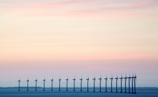 A wind farm off the coast of Copenhagen, Denmark