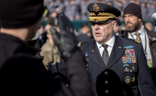 Army General and Chairman of the Joint Chiefs of Staff Mark Milley greets cadets before the Navy Midshipmen play the Army Black Knights in the 123rd traditional Army-Navy Game at Lincoln Finacial Field on Saturday, December 10, 2022 in Philadelphia. PUBLICATIONxINxGERxSUIxAUTxHUNxONLY PHI20221210116 LaurencexKesterston
