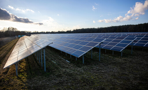 Ein Solarpark mit Photovoltaik Anlagen am 11. März 2023 in der Nähe von Trebbin in Brandenburg. Solarpark in Brandenburg *** A solar park with photovoltaic systems on 11 March 2023 near Trebbin in Brandenburg Solar park in Brandenburg