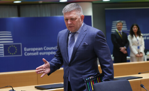 Der slowakische Premierminister Robert Fico beim Treffen des Europäischen Rates in Brüssel