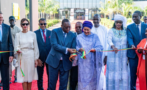 Macky Sall und Amina J. Mohammed bei der Einweihung des UN-Hauses.