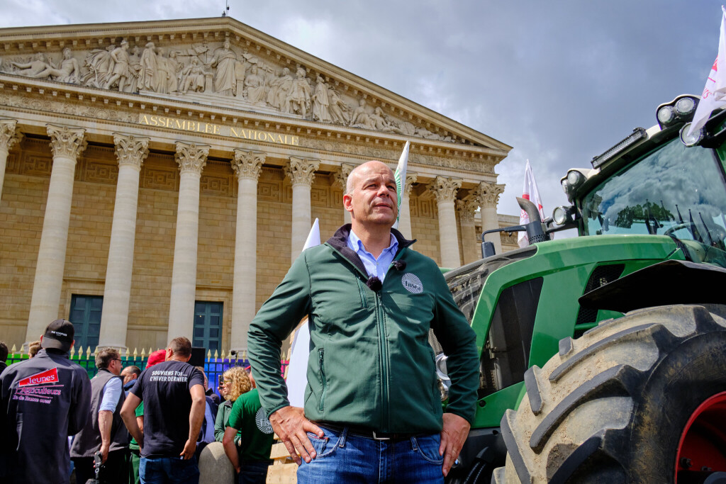 Der FSNSEA-Vorsitzende Arnaud Rousseau bei einer Demonstration im Mai 2025.