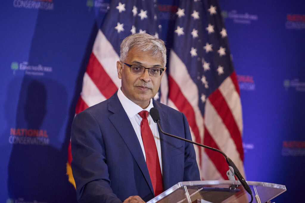 NIH Director Dr. Jay Bhattacharya speaks at the National Conservatism Conference in Washington D.C.,