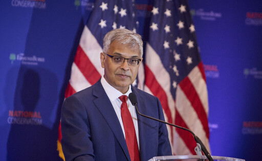 NIH Director Dr. Jay Bhattacharya speaks at the National Conservatism Conference in Washington D.C.,